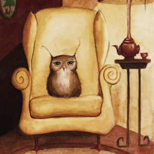 Herbert the owl painting by Maggie Hurley