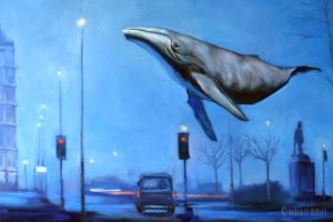 Wayward Whale painting by Maggie Hurley