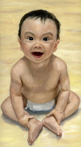 Children's portrait of Ramzi by Maggie Hurley