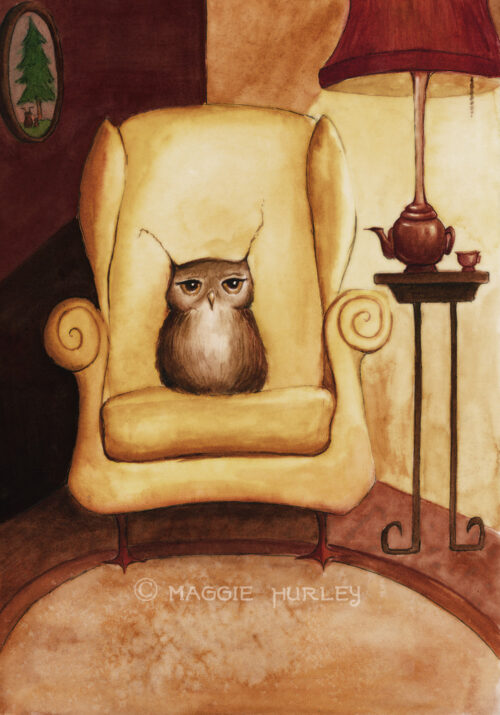 Herbert Enjoys Comfy Chairs - Fine Art Print