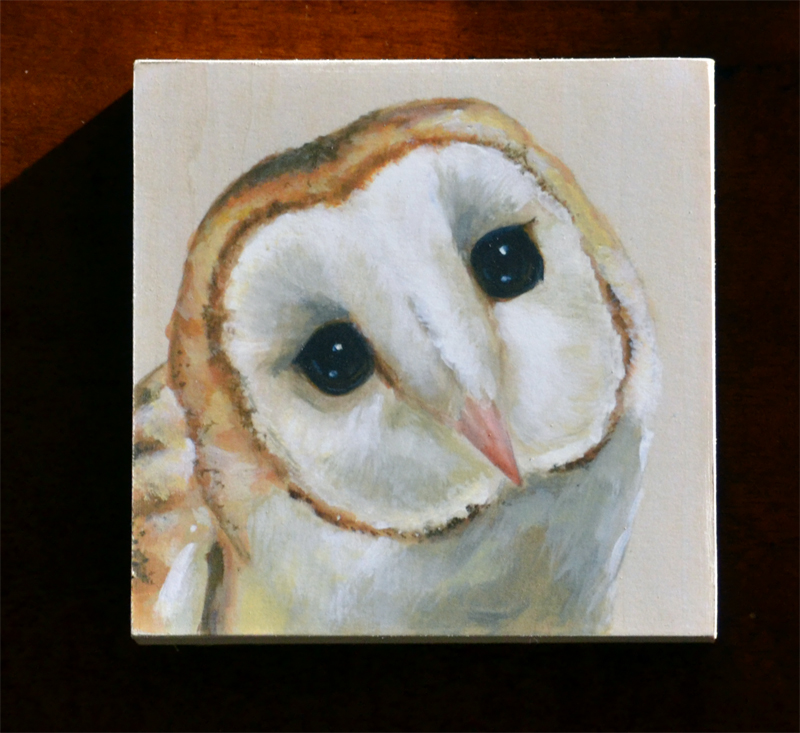 Bird on Wood - Barn Owl 2 - Image 2