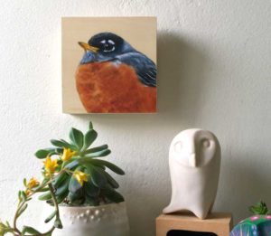 American Robin Bird Painting by Maggie Hurley