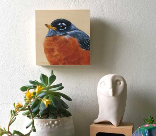 American Robin Bird Painting by Maggie Hurley