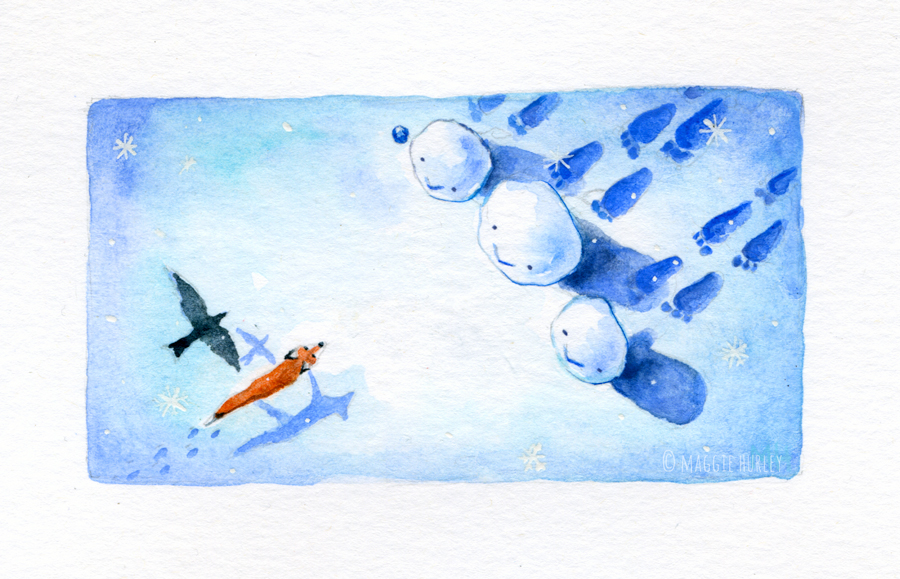 Fox and Crow meet some big footed yeti