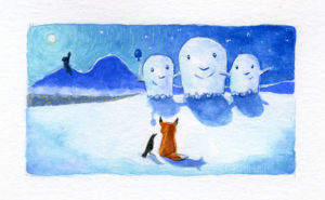 Fox and Crow meet some Yeti looking for hugs