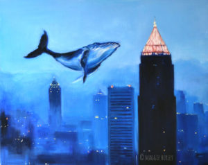 Wayward Whale painting by Maggie Hurley