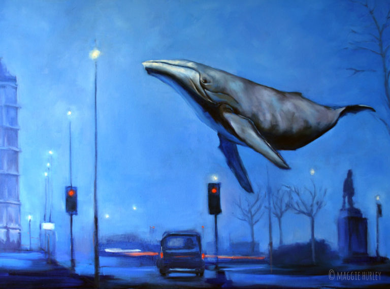 Wayward Whale painting by Maggie Hurley