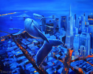 Wayward Whales at the Transamerica Pyramid by Maggie Hurley