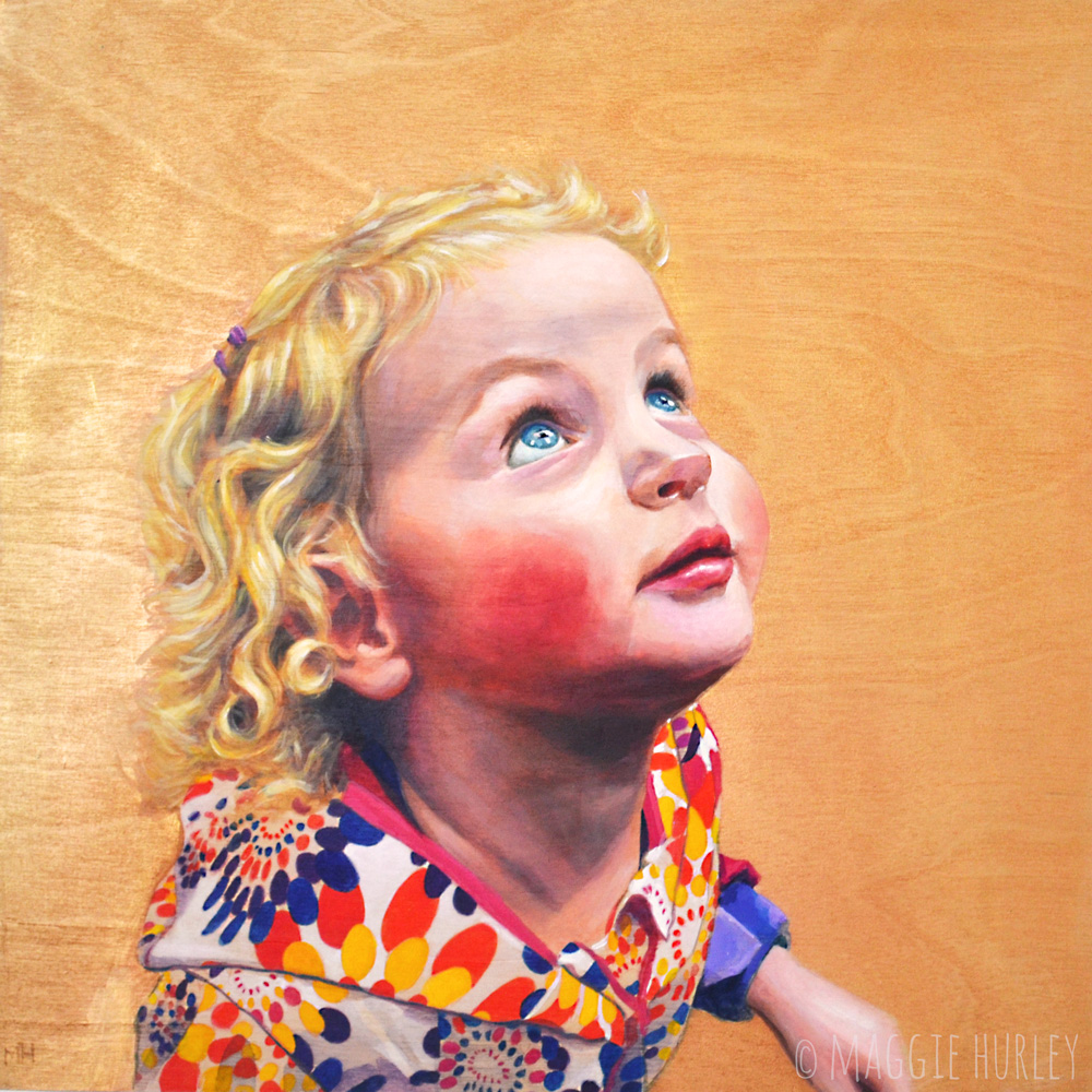 A portrait of a little girl by Maggie Hurley