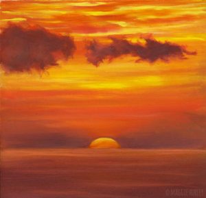 Painting of a sunset by Maggie Hurley