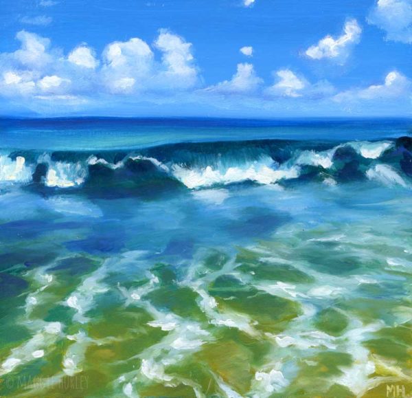 original oil painting wave
