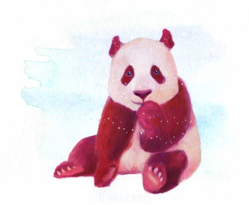 Pink Panda painting by maggie hurley