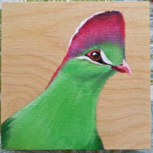 bird art painting by maggie hurley