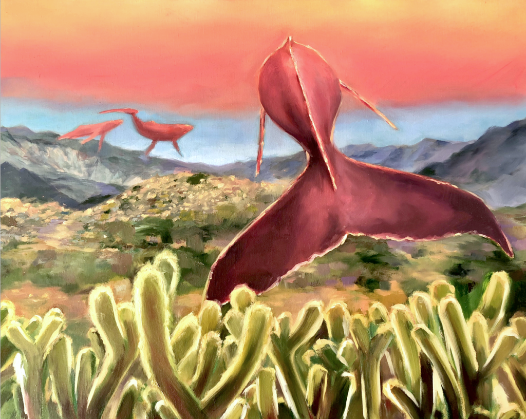 Wayward Whale painting by Maggie Hurley