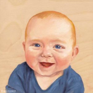 Portrait Painting Little Boy