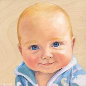 Portrait Painting Little Boy