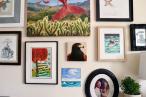 Harris Hawk Oil Painting on Wall