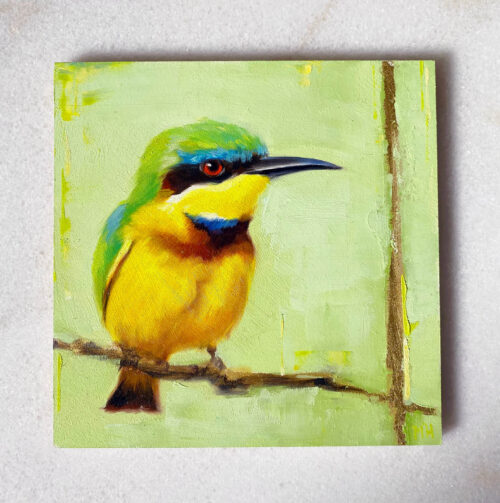 bird art painting little bee eater
