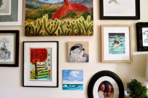 northern goshawk oil painting on wall