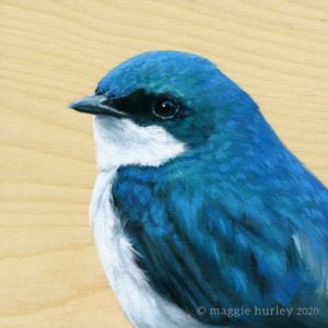 tree swallow bird art painting