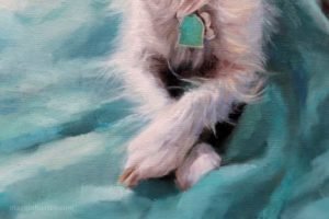 pet portrait painting closeup