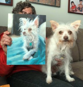 Perry with his portrait