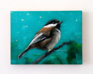 Chickadee bird art