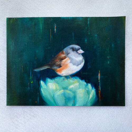 Dark-Eyed Junco | 7" x 9.5" | Oil Painting