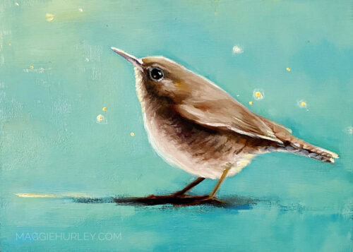 Little Wren | 6" x 8" | Oil Painting