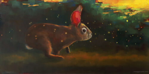 Rabbit | 10" x 20" | Oil Painting