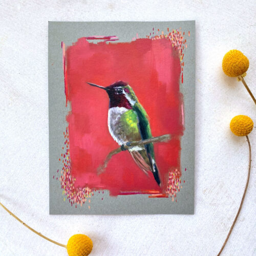 Original Bird Sketch - Anna's Hummingbird