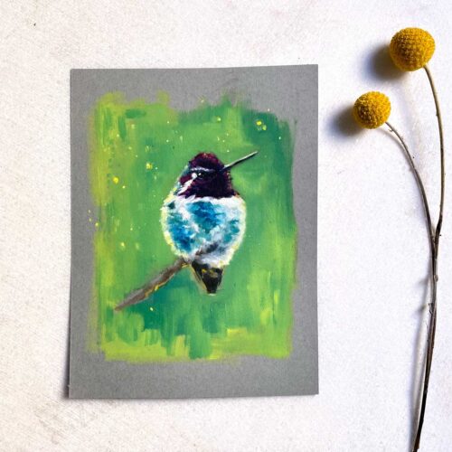 anna's hummingbird art