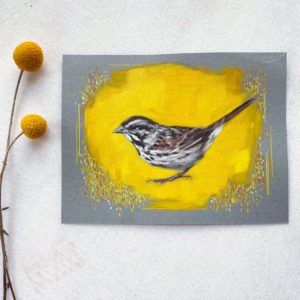 song sparrow painting