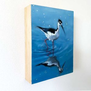 black-necked stilt bird art