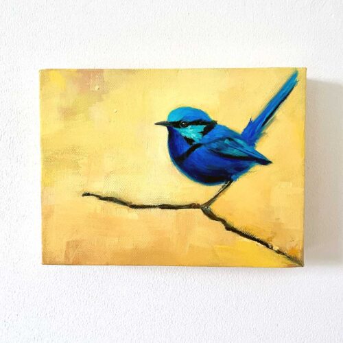 painting of a splendid fairywren