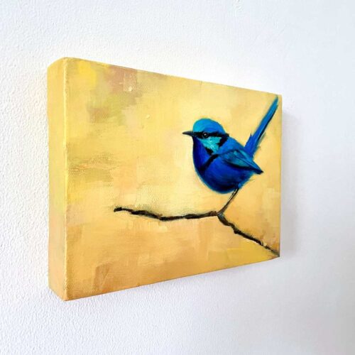 painting of a splendid fairywren