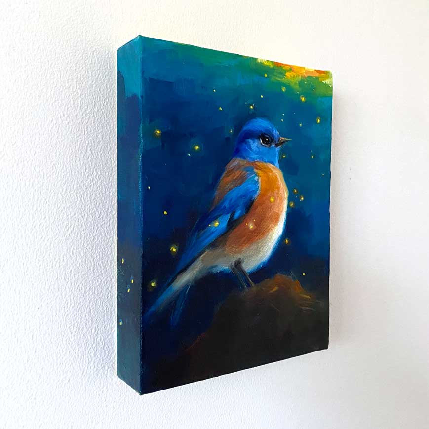 western bluebird bird art