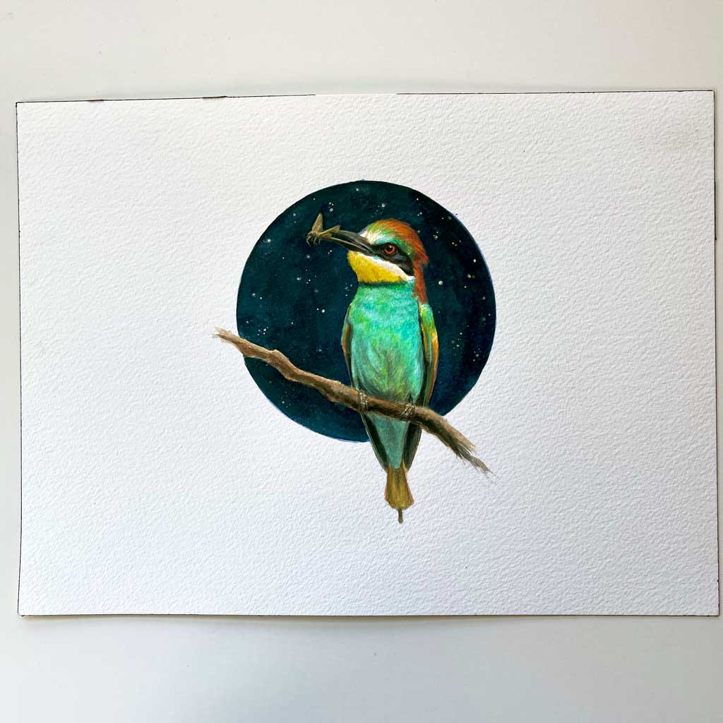 bee-eater painting