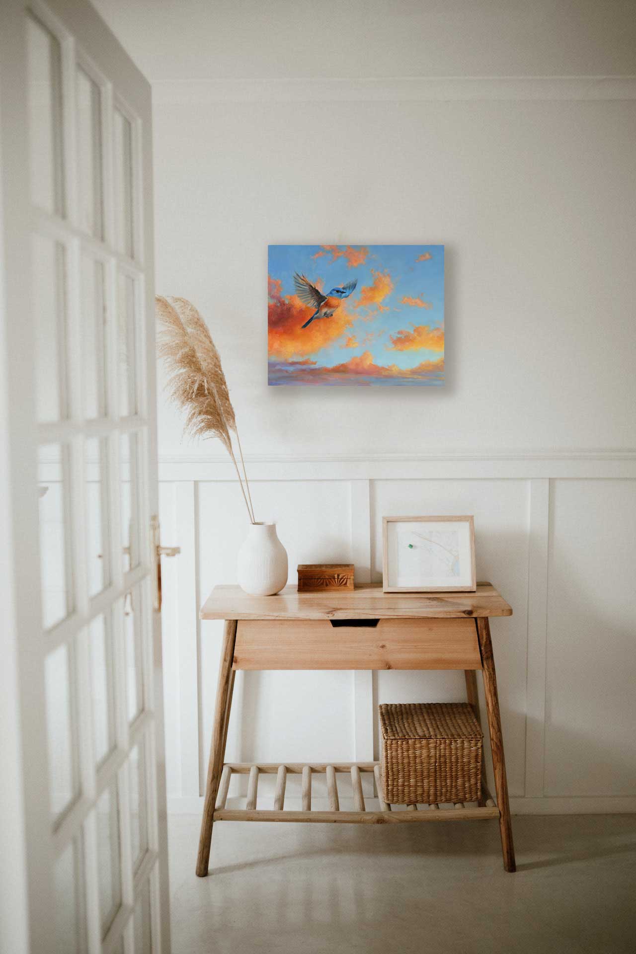 Maggie hurley bird art on a wall