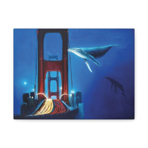 Wayward Whales at the Golden Gate | Canvas Print