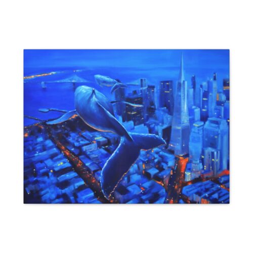 Wayward Whales at the Transamerica Pyramid | Canvas Print