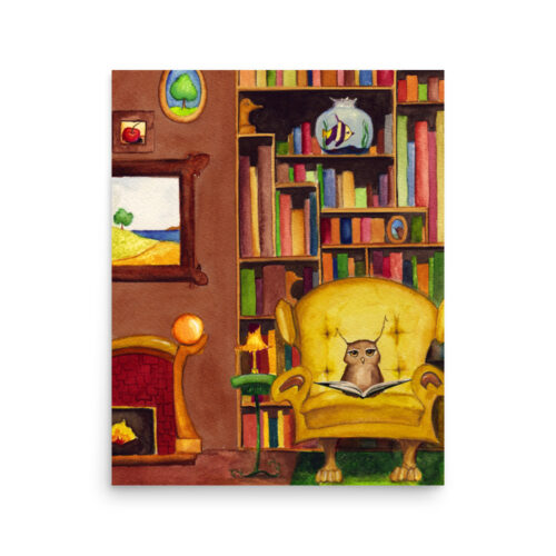 Herbert Loves a Good Book | Fine Art Print