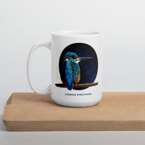 Common Kingfisher | White glossy mug